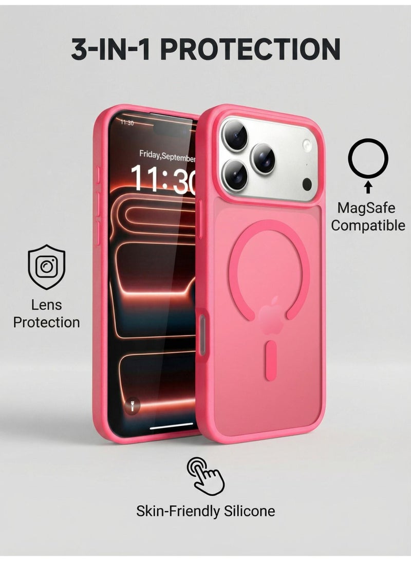 V.nice Magnetic Shockproof for iPhone 17 Pro Max Case, Camera Control, Fit for MagSafe, Military-Grade Protection, Translucent Slim Case Anti-Fingerprint - Image 3