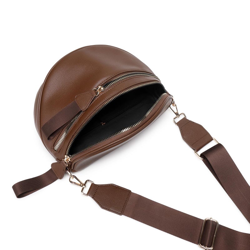 CYHTWSDJ Women's Lightweight Fanny Pack with Adjustable Strap Spacious Crossbody Sling Bag for Travel, Gym, Running & Daily Use (Coffee) - Image 5