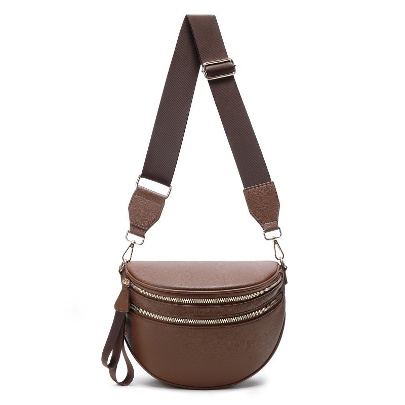 CYHTWSDJ Women's Lightweight Fanny Pack with Adjustable Strap Spacious Crossbody Sling Bag for Travel, Gym, Running & Daily Use (Coffee) - Image 1