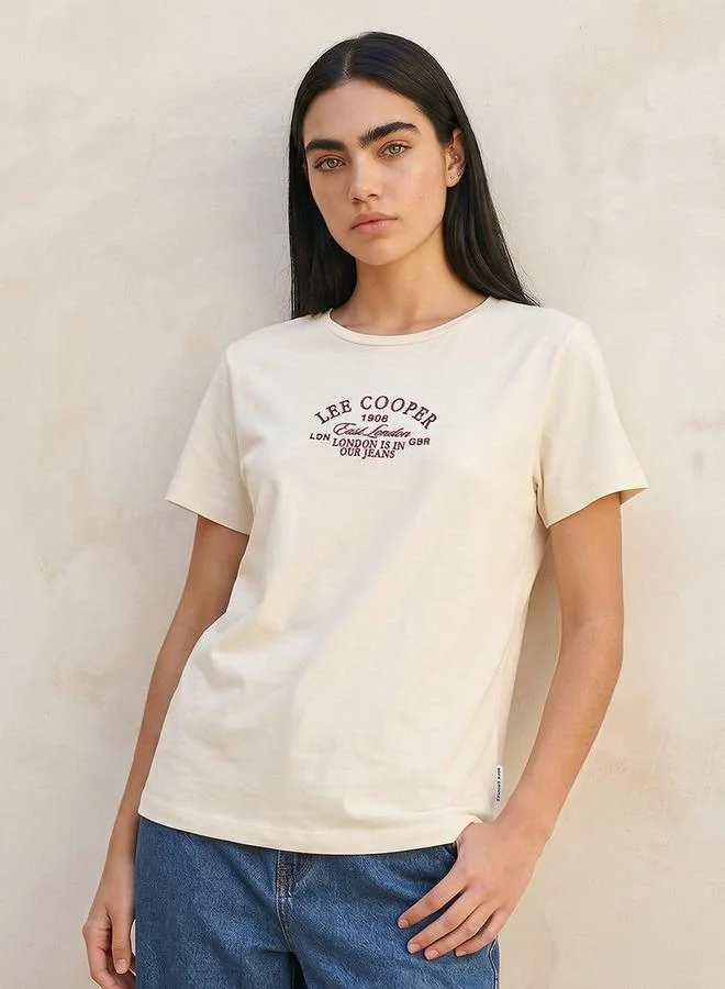 Lee Cooper Lee Cooper Relaxed Fit Cotton T shirt with Logo Print