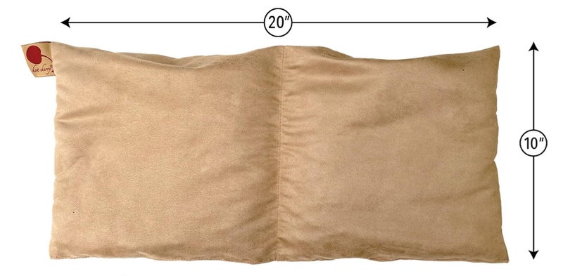 Hot Cherry Double Square Red Denim Cherry Pit-Stone Pillow, Microwavable Hot/Cold Compress, Sustainable Heating Pad, Moist Heat, Muscle Joint Pain Relief, Gift. - Image 3