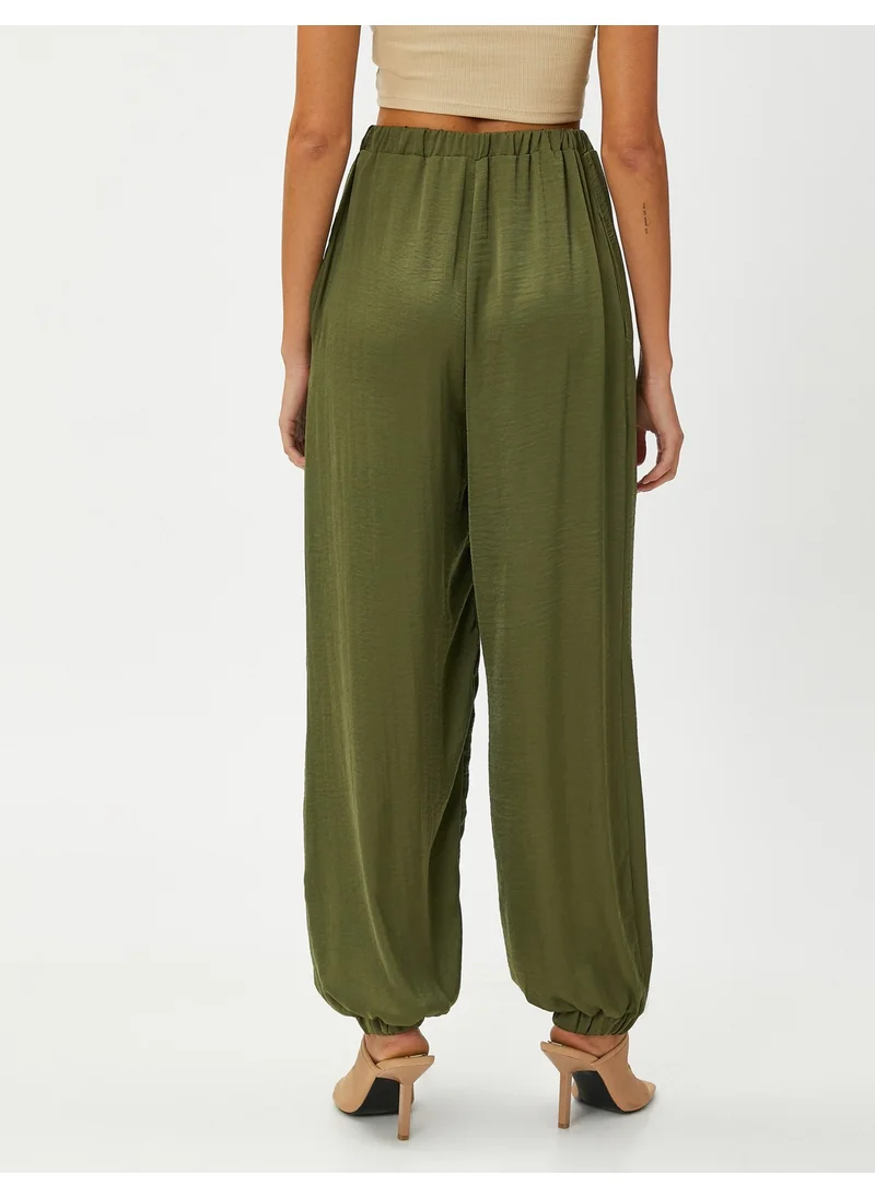 KOTON Jogger Trousers with Tie Waist Comfortable Cut