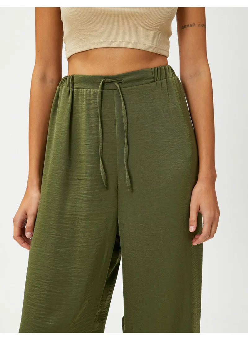 KOTON Jogger Trousers with Tie Waist Comfortable Cut