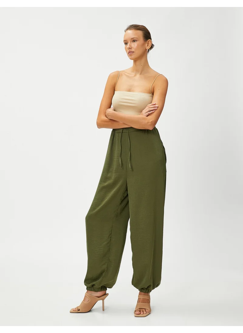 KOTON Jogger Trousers with Tie Waist Comfortable Cut