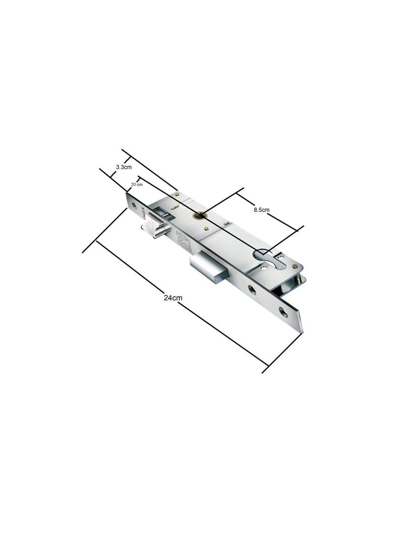 Domus Domus Aluminium Door Lock Body with Cylinder (20mm)  - Image 3