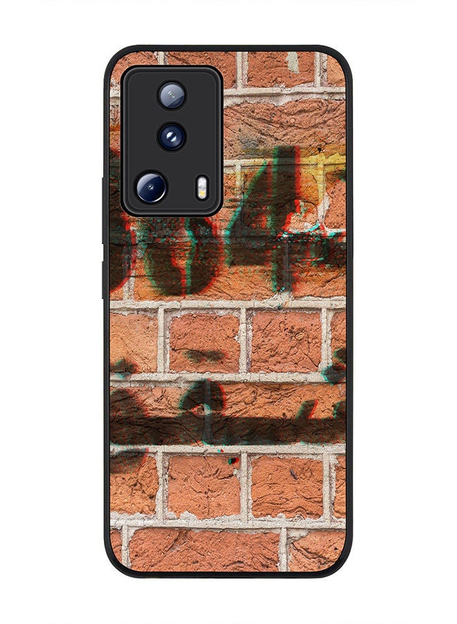 Stylizedd Rugged Black edge case for Xiaomi 13 Lite 5G / Xiaomi Civi 2 5G, Slim fit Soft Case Flexible Rubber Edges Anti Drop TPU Gel Thin Cover -  Wall Stencil - Image 1