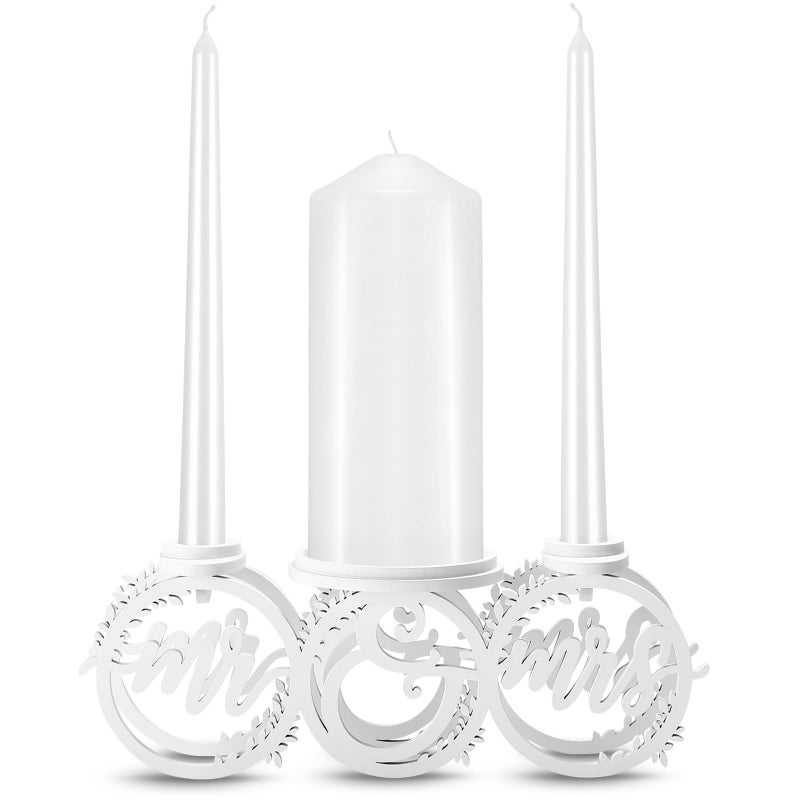 Rozrety Unity Candle Holder  Unity Candles Stand for Wedding Ceremony Set  Candle Holders for Wedding Decoration Reception Bridal Shower GiftsCandles not Included