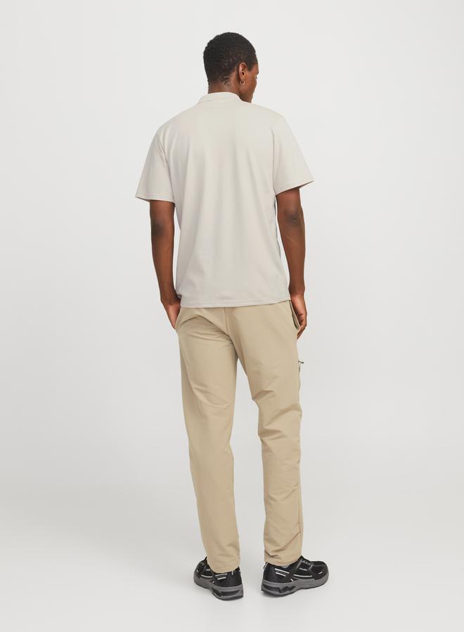 JACK & JONES Textured Badge Detail Regular Fit Polo T-Shirt - Image 2