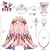 LIMIROLER Princess Dress Up Toys Mermaid Dress Up Cape Kit 9 Pcs Gift Set for Little Girls 38 Years Old Princess Dress Up Clothes Set Gift for Birthday Christmas Party Halloween Pink - Image 4