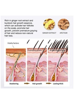 PURC 350g Hair Mask Pro Growth Organic Arctium Ginger Extract Hair Growth Mask Anti Hair Loss & Prevent White Promote Hair Growth Follicles Hair Repair & Regrowth Hair Treatment Mask  - Image 4