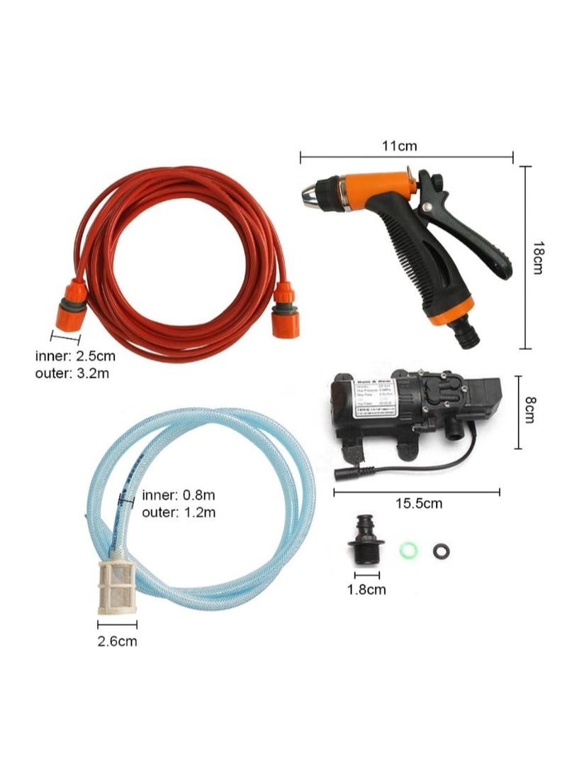 KIIUMI - 12-Volt Car Wash Kit, Electric Car Washing Machine, Household High Pressure Washer, Car Pump Wash Tool - Image 1