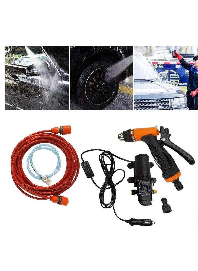 KIIUMI - 12-Volt Car Wash Kit, Electric Car Washing Machine, Household High Pressure Washer, Car Pump Wash Tool - Image 1