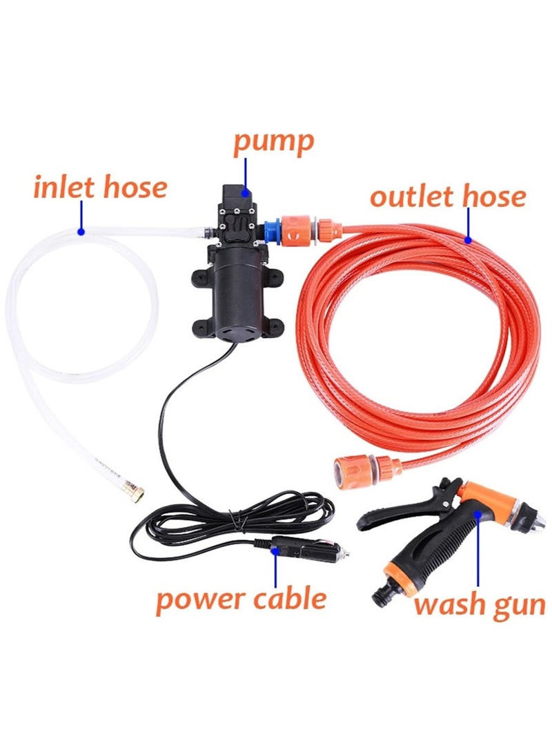KIIUMI - 12-Volt Car Wash Kit, Electric Car Washing Machine, Household High Pressure Washer, Car Pump Wash Tool - Image 1