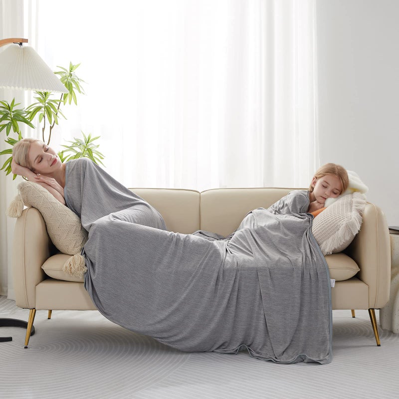 Marchpower Cooling Blanket Queen Size For Hot Sleepers, Arc-Chill Cooling Blanket with Double-Sided Design, Japanese Cooling Fiber Absorbs Body Heat, Lightweight Soft Cold Blankets For Sleeping Summer - Image 5
