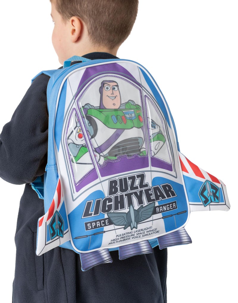 Disney Toy Story Backpack Kids Buzz Lightyear 3D Rocket Rucksack Bag - Image 2