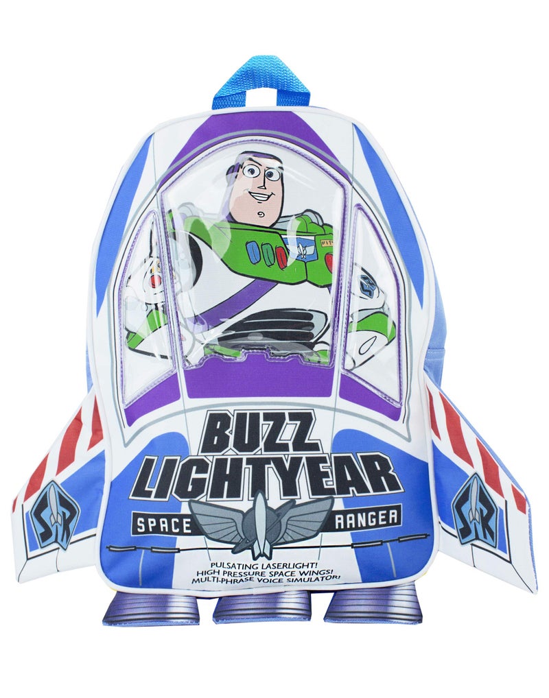 Disney Toy Story Backpack Kids Buzz Lightyear 3D Rocket Rucksack Bag - Image 1