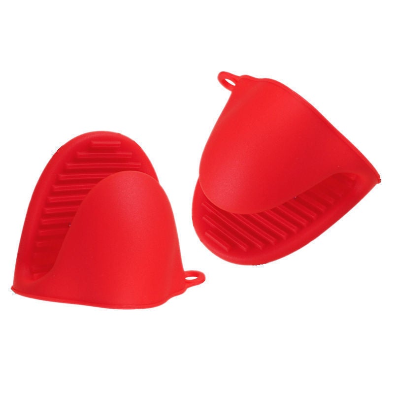 Thickened kitchen heat insulation clip silicone heat insulation gloves high temperature resistant casserole anti-scald clip baking oven microwave oven Bowl Green - Image 3