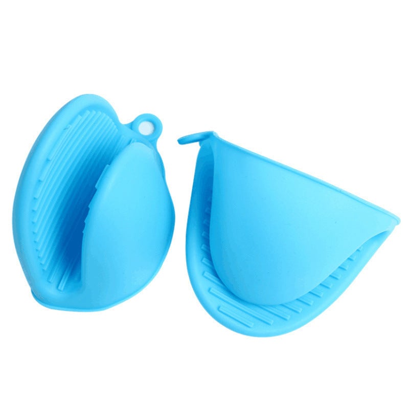 Thickened kitchen heat insulation clip silicone heat insulation gloves high temperature resistant casserole anti-scald clip baking oven microwave oven Bowl Green - Image 2