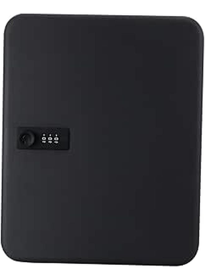 Wall Mounted Key Box With Code Lock 36 Slots Security Cabinet Black - Image 1