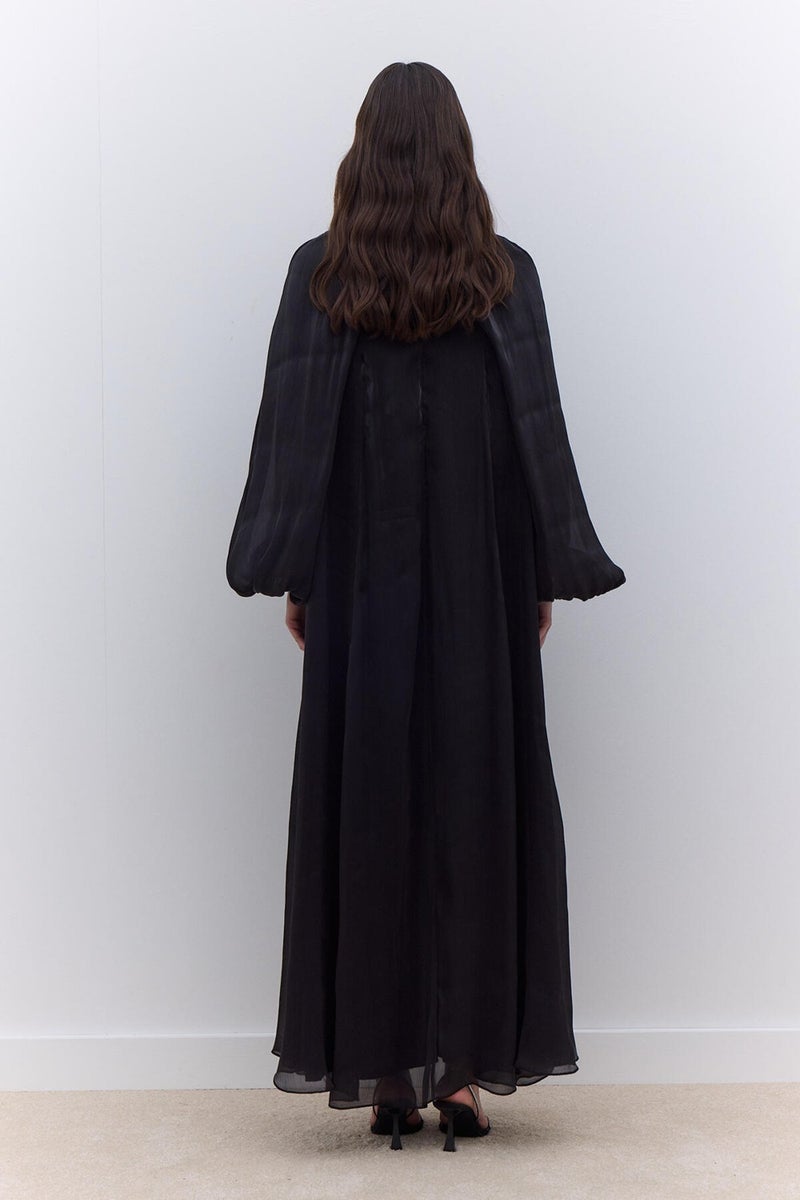 Manuka Wide Sleeve Detail Dress Black  - Image 5