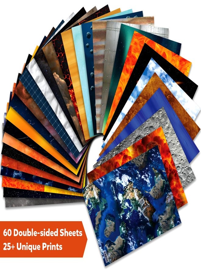 Skillmatics Space Construction Paper for Kids - 60 Double-Sided Printed Sheets (9x12), Textured Craft Paper for Art Projects, STEM Activities, DIY Crafts, Scrapbooking, Classroom & School Supplies - Image 2