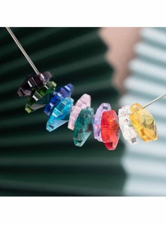 KASTWAVE Crystal Flower Beads, 100pcs 14mm ertical Hole Multicolor Glass Beads for Jewelry Making Chandelier Parts, Earring, Bracelets, Necklaces, Jewelry Making  - Image 2