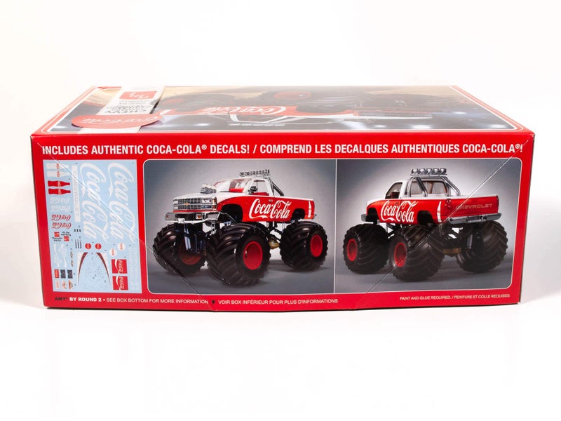 AMT Skill 2 Model Kit Chevrolet Silverado Monster Truck Coca-Cola 1/25 Scale Model - Image 3