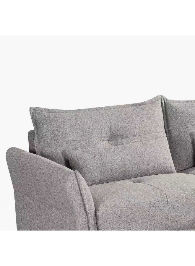 Home Box Soho 3-Seater Grey Fabric Sofa for Living Room - Image 2