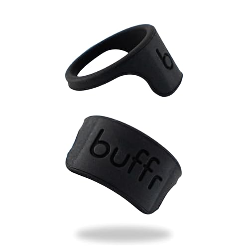 BUFFR Silicone Ring Protector for Working Out – Wedding Ring Protector – Rubber Ring Guard for Women – Charcoal, Size 8 - Image 1