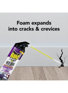 RAID Max Bed Bug Crack & Crevice Extended Protection Foaming Spray, Kills Bed Bugs for up to 8 weeks on Laminated Woods and Surfaces, 17.5 oz  - Image 3