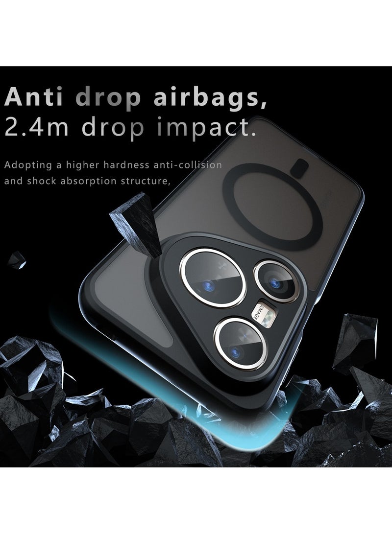 For Huawei Pura 80 Pro / 80 Pro+ Magnetic Case, Compatible with MagSafe, TPU+PC Shockproof Matte Skin Feel Mobile Phone Back Cover, Anti-fingerprint Slim Fit Protective Casing - Image 5