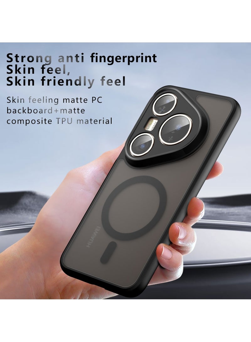 For Huawei Pura 80 Pro / 80 Pro+ Magnetic Case, Compatible with MagSafe, TPU+PC Shockproof Matte Skin Feel Mobile Phone Back Cover, Anti-fingerprint Slim Fit Protective Casing - Image 2