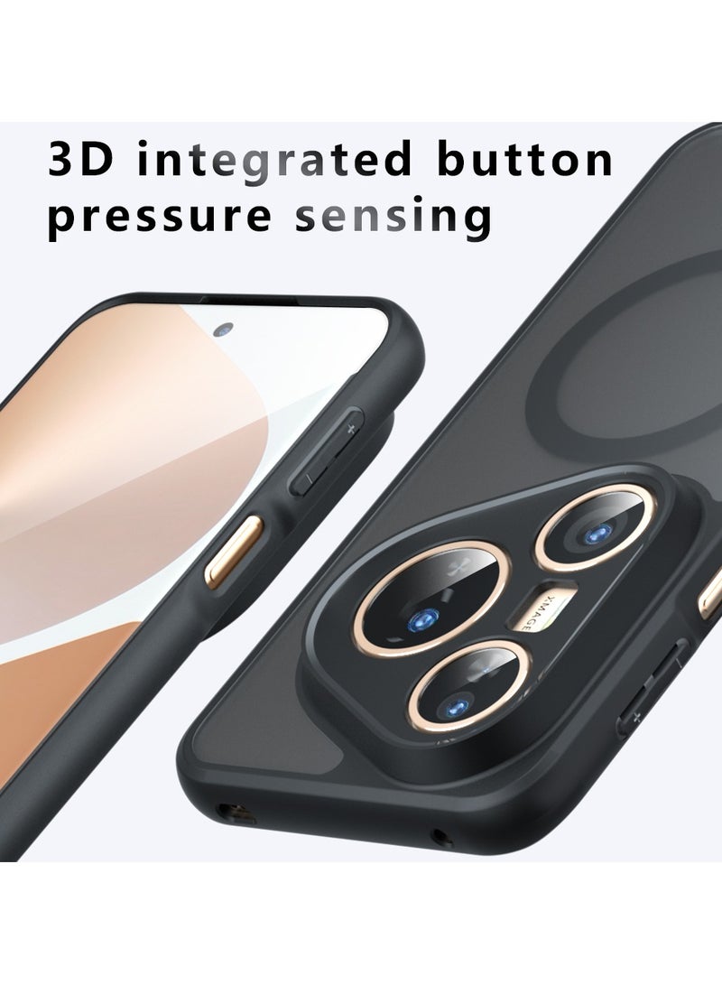For Huawei Pura 80 Pro / 80 Pro+ Magnetic Case, Compatible with MagSafe, TPU+PC Shockproof Matte Skin Feel Mobile Phone Back Cover, Anti-fingerprint Slim Fit Protective Casing - Image 4