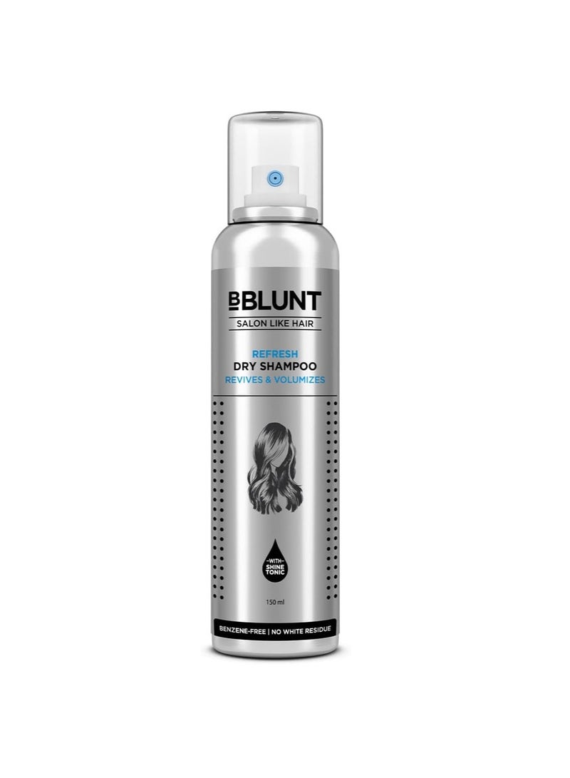 BBLUNT Refresh Dry Shampoo to Instantly Refresh & Add Volume - 150 ml | Benzene-Free | Leaves No Residue - Image 1