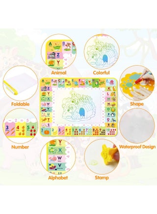 Water Doodle Mat, Drawing Mat, Painting Board, Magic Board, 120 x 90 cm, No Mess Colouring Painting Mat with Water Pens, Toy Gift for Girls, Boys, Children, Age 3 - view 5