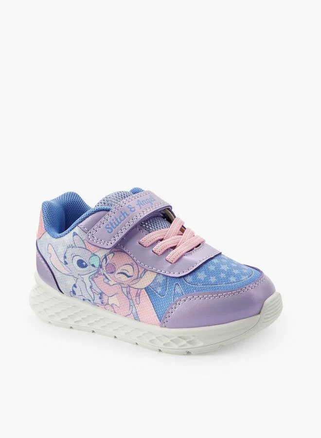 ديزني Disney Girls Stitch and Angle Print Ankle Sneakers
