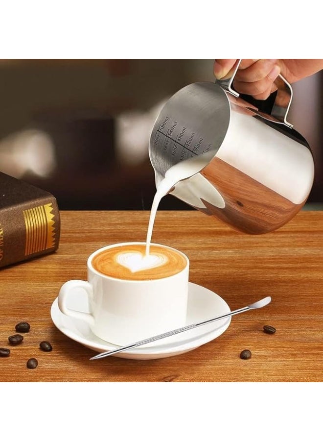 Professional 20oz/600ml Stainless Steel Milk Frothing Pitcher – Barista Steam Jug for Cappuccino, Latte Art & Coffee Making - Image 5
