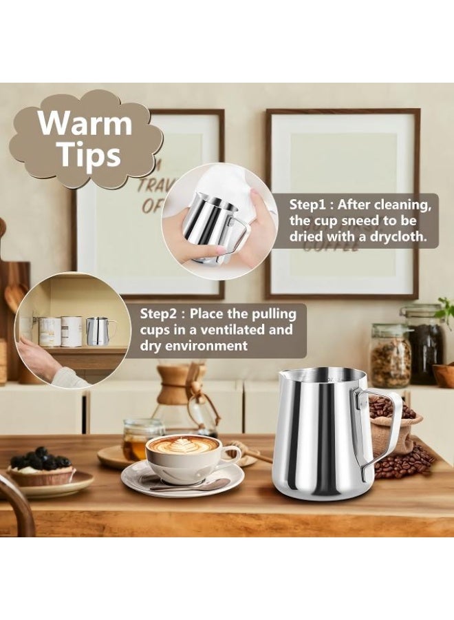 Professional 20oz/600ml Stainless Steel Milk Frothing Pitcher – Barista Steam Jug for Cappuccino, Latte Art & Coffee Making - Image 3