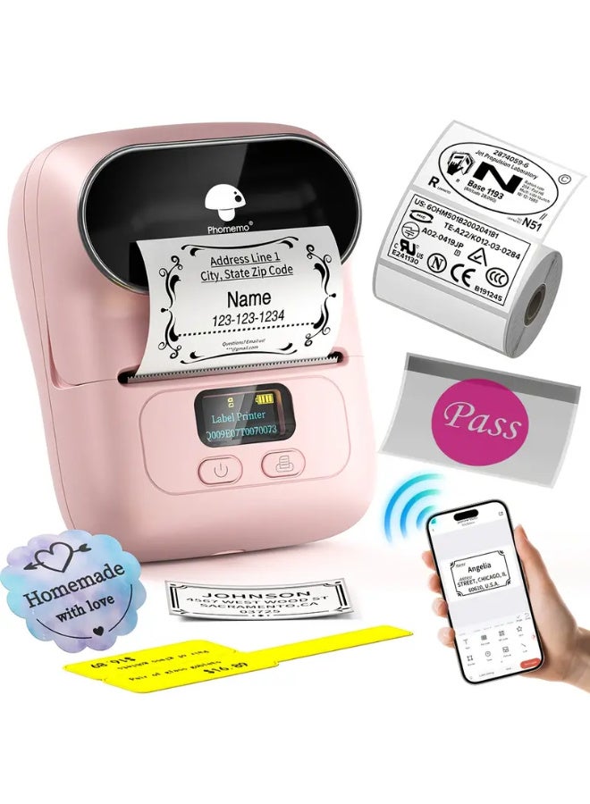 phomemo M110 Label Maker Portable Bluetooth ,Thermal Label Maker Printer Inkless Printing for Labels, Stickers, Images, QR Codes, Compatible with Android & iOS System - Image 1