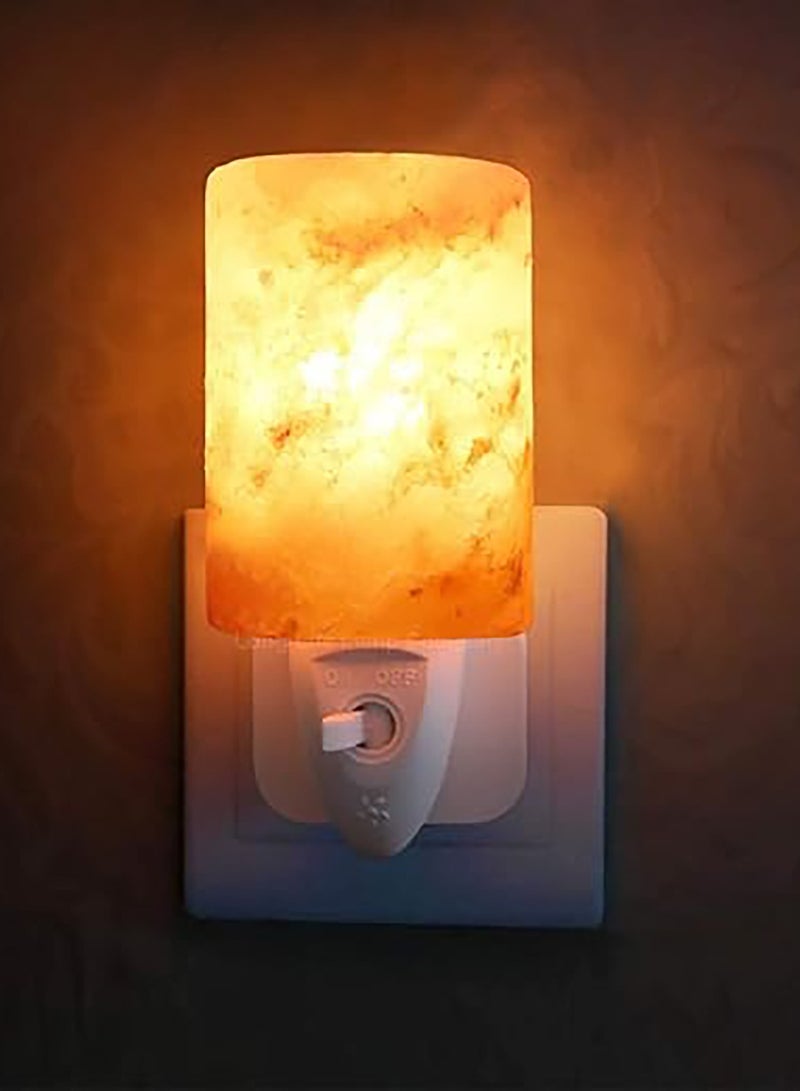 2Pcs Himalayan Salt Lamp, Hand Carved Natural Crystal Salt Rock Lamps, Warm Orange Nursery Wall Night Light, Wall Plug for Air Purifying, Bedrooms Night Lights, UK Plug - Image 3