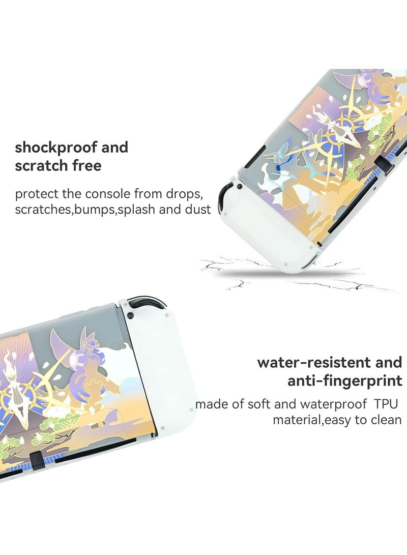 general Cute Anime Case Compatible with Switch OLED Model 2022, Soft TPU Replacement Case with Shock and Scratch Resistance - Image 4