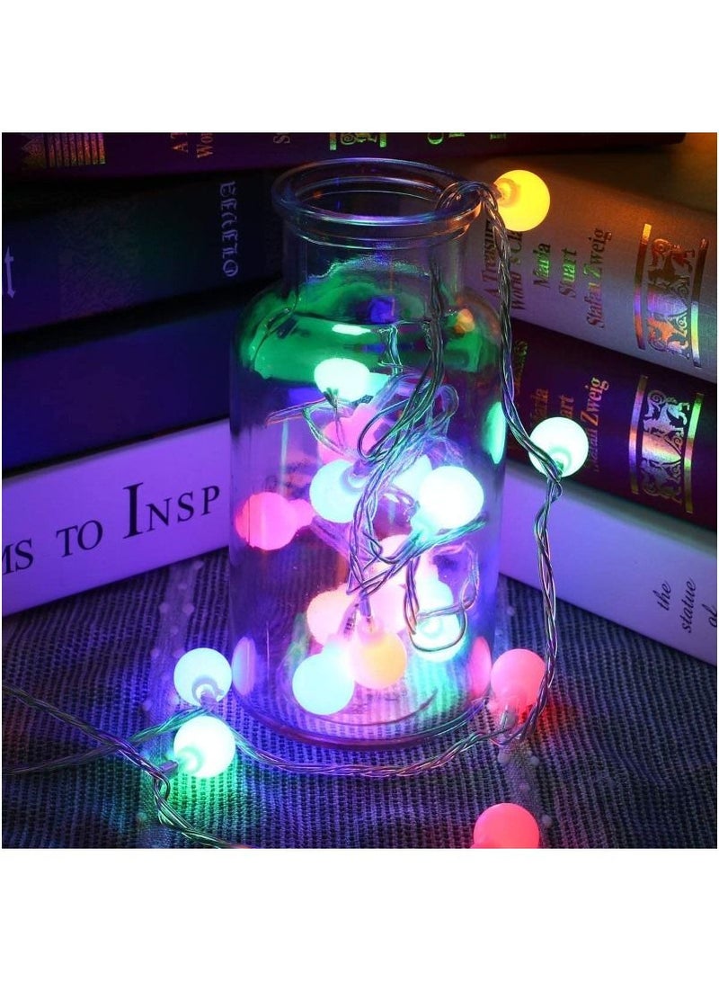 Aclix LED Globe String Lights, Ball Christmas Lights, Indoor/Outdoor Decorative Light, USB Powered, 6M, Multicolor Light - for Patio Garden Party... - Image 3