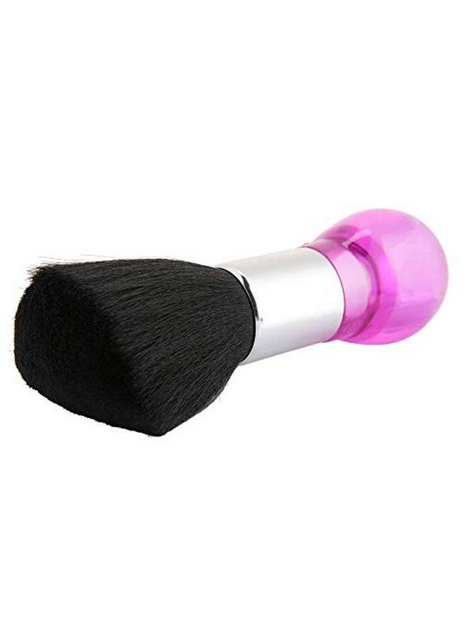 2 Colors Professional Neck Face Duster Brush Barber & Salon Hair Clean Hairbrush Cutting Comfortable Grip Hairdressing Styling Tool (Pink)