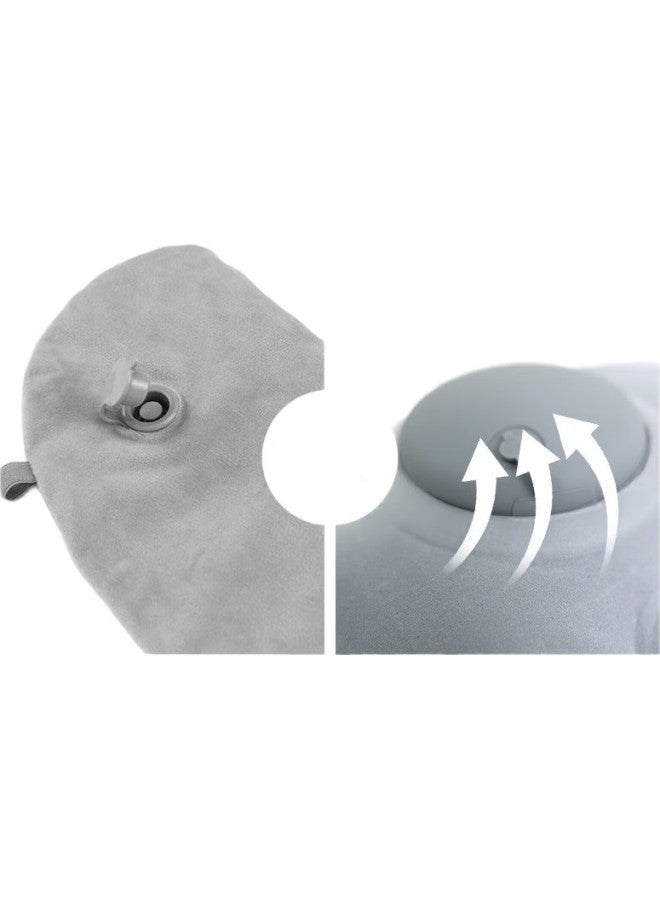 BeiJiLang Inflatable Outdoor Nap Pillow Travel Pillow Portable Lumbar Support Pillow Foldable Nap Pillow Headrest - Image 1