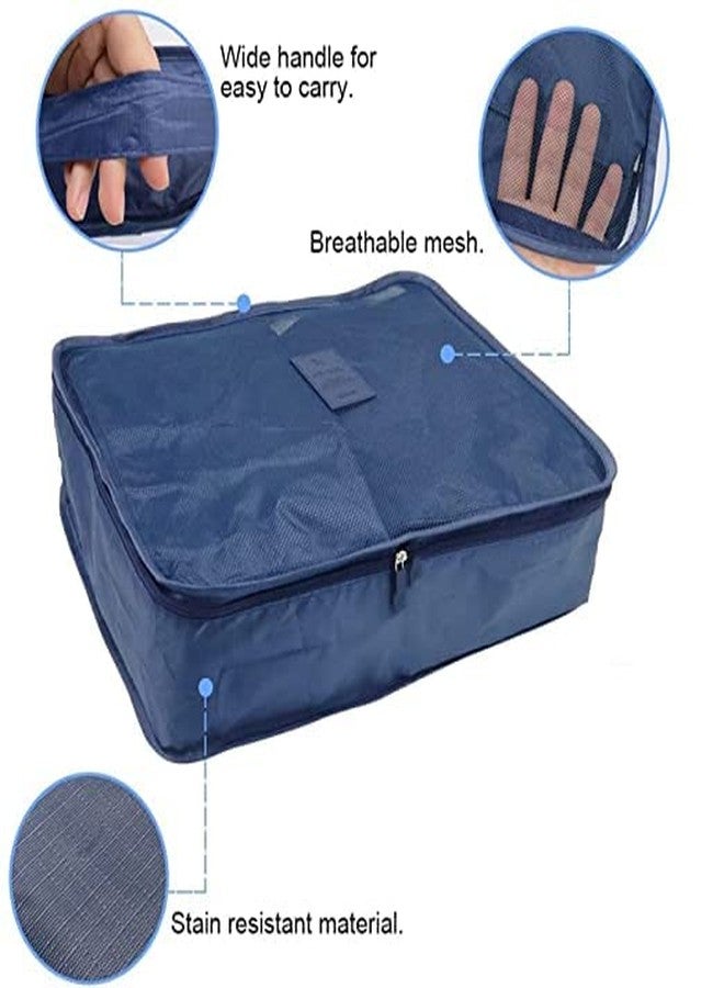 Coolkart Packing Cubes With Pouch & Toiletry Bag (Set of 6) (Navy_TRAVELCUBE_SET6) - Image 4