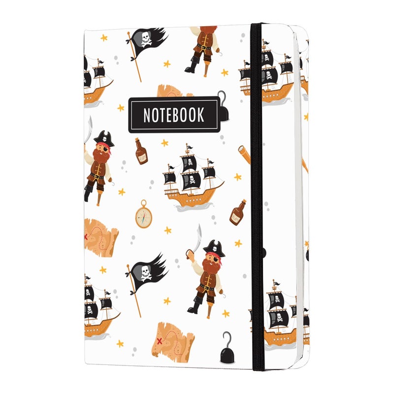 COI A5 Unruled Funky Notebook 192 Pages | 80 Gsm Paper | Natural Shade Journal | Elastic Band Closure - Image 1
