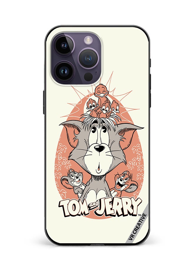 VR CREATIVE Protective Case Cover For Apple iPhone 16 Pro Tom And Jerry Design Multicolour - Image 1