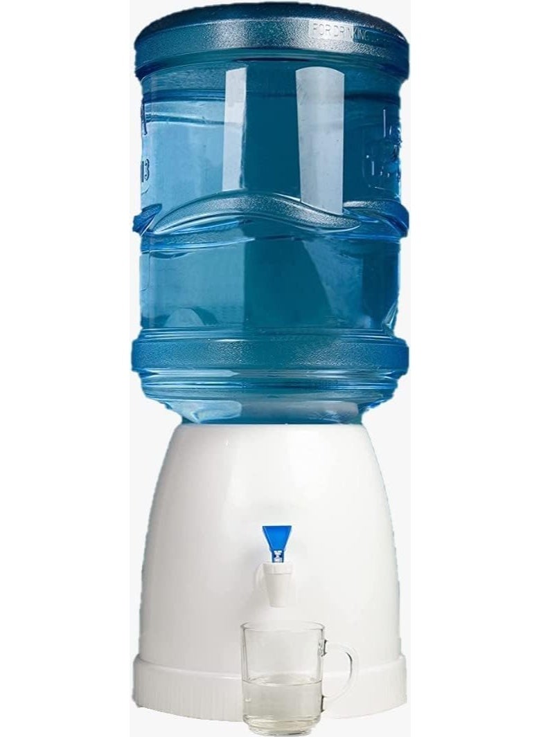 White Portable Manual Table Top Water Dispenser | Portable Mtungi Water Carrier | Water Tank and Tap for Home Gatherings School Office | Ideal for 10 &... - Image 2