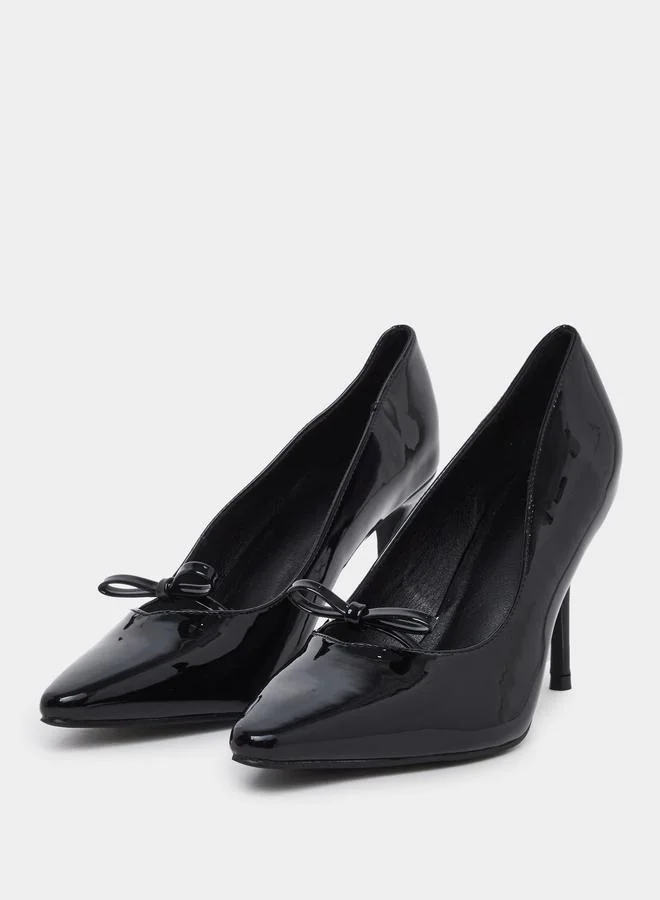 Styli Styli Black Patent Pointed Toe Pumps