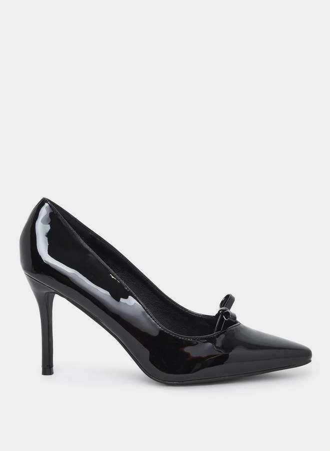 Styli Styli Black Patent Pointed Toe Pumps